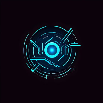 Abstract Tech Circle Background Illustration