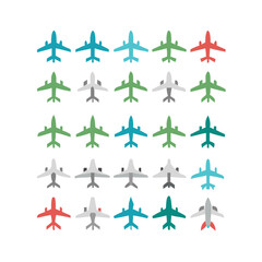 Illustration Vector graphic of plane icon. Fit for traffic, public, passenger etc. airplane icon.Illustration Vector graphic of Plane Formation icon template.gmail send icon airplane.icon a5 airplane.