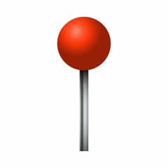 push pin isolated on white