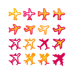 Illustration Vector graphic of plane icon. Fit for traffic, public, passenger etc. airplane icon.Illustration Vector graphic of Plane Formation icon template.gmail send icon airplane.icon a5 airplane.