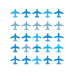 Illustration Vector graphic of plane icon. Fit for traffic, public, passenger etc. airplane icon.Illustration Vector graphic of Plane Formation icon template.gmail send icon airplane.icon a5 airplane.