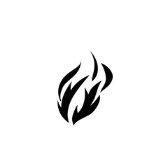 black fire silhouette icon