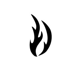 black fire silhouette icon
