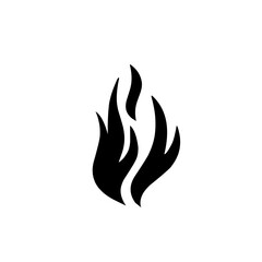 black fire silhouette icon