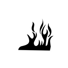 black fire silhouette icon