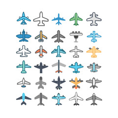 Illustration Vector graphic of plane icon. Fit for traffic, public, passenger etc. airplane icon.Illustration Vector graphic of Plane Formation icon template.gmail send icon airplane.icon a5 airplane.