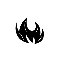 black fire silhouette icon