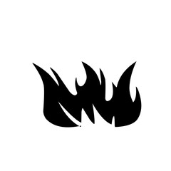 black fire silhouette icon