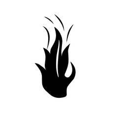 black fire silhouette icon