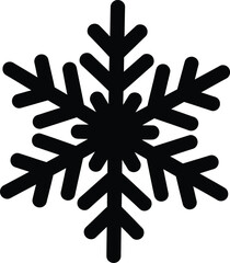 abstract snowflake, minimalist black and white graphic design, geometric snow icon, simple winter symbol, monochrome winter silhouette, snowy paper cut-out, frozen ice crystal illustration
