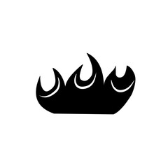 black fire silhouette icon
