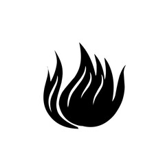 black fire silhouette icon