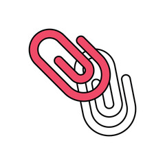 Paper Clips Vector icon
