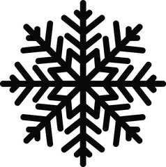 simple black and white snowflake, detailed geometric pattern, intricate design, delicate symmetry, winter icon, minimalist aesthetic, abstract nature illustration
