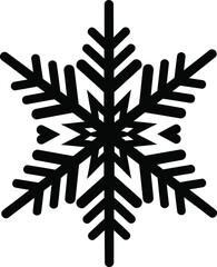 snowflake, black and white, minimal, geometric, simple, abstract, winter, christmas, elegant, stylized
