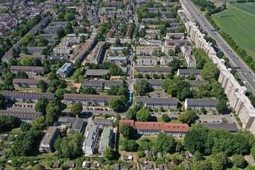 Obraz premium Frankfurt Unterliederbach | Luftbilder von Frankfurt Unterliederbach