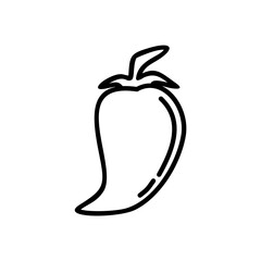 hand-drawn chilli icon illustration