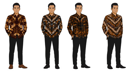 Fototapeta premium Batik shirts formal wear men