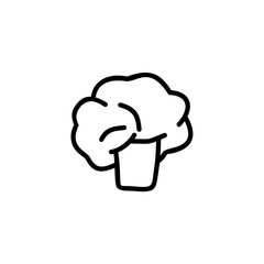 hand-drawn broccoli icon illustration