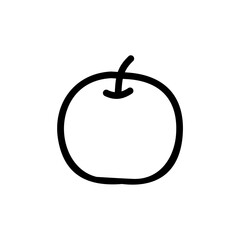 hand-drawn apple icon illustration