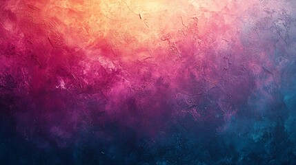 A textured surface with a colorful gradient of light, transitioning from warm yellow and pink to cool deep blue and cyan