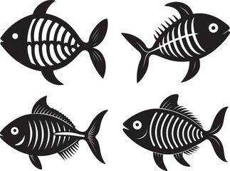 set of fish vector