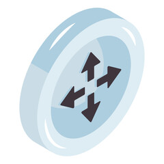 Trendy design icon of four direction arrows 