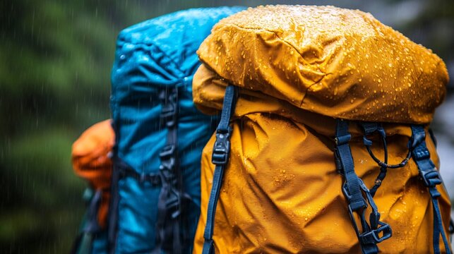 Nylon fabric texture, hiking gear background