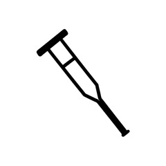 Crutches icon vector flat clean look isolated
