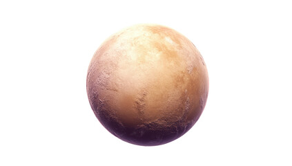 Peachy-orange planet, close-up view