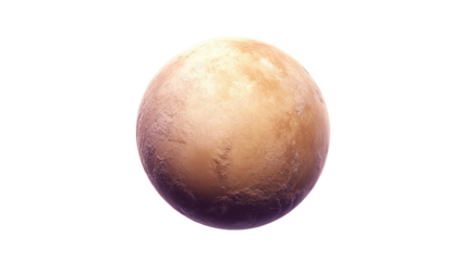 Peachy-orange planet, close-up view