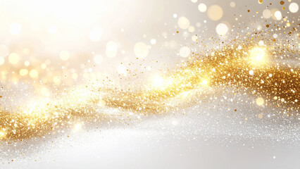 Obraz premium ゴールドのキラキラの光の背景