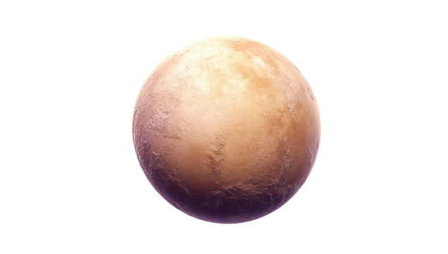 Peachy-orange planet, close-up view