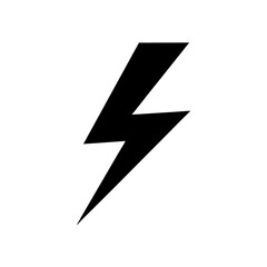 Electric lightning bolt silhouette vector design