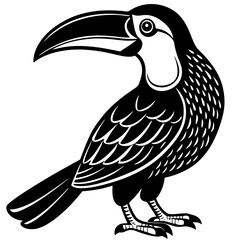 vector illustration of a cartoon bird