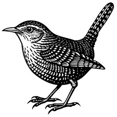vector illustration of a bird on a branch