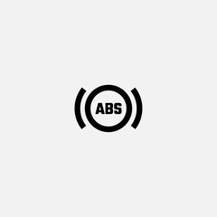 Car abs light icon logo flat vector design