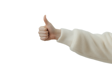 Thumbs Up Gesture: A close-up shot showcases a hand giving a thumbs-up sign, a universally recognized symbol of approval, support, or agreement. 