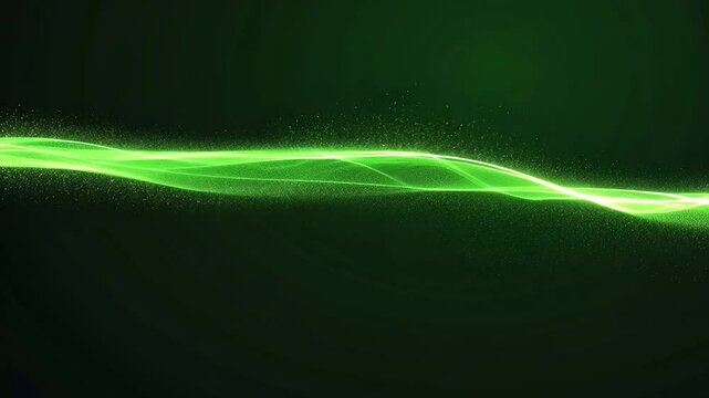 Abstract Green Energy Wave: A Digital Art Masterpiece