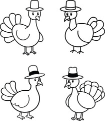 hen and chicken line art