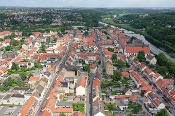 Fototapeta premium Grimma | Luftbilder von der Stadt Grimma