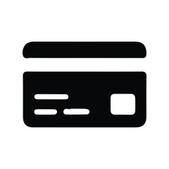 Obraz premium Credit card icon vector illustration. Simple payment symbol, finance, banking, digital transaction, business design