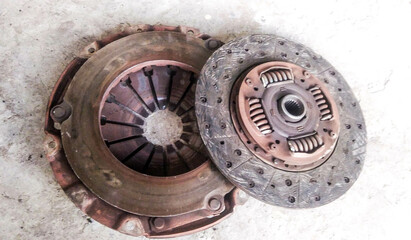 Rusty old Vehicle Clutch Plate
