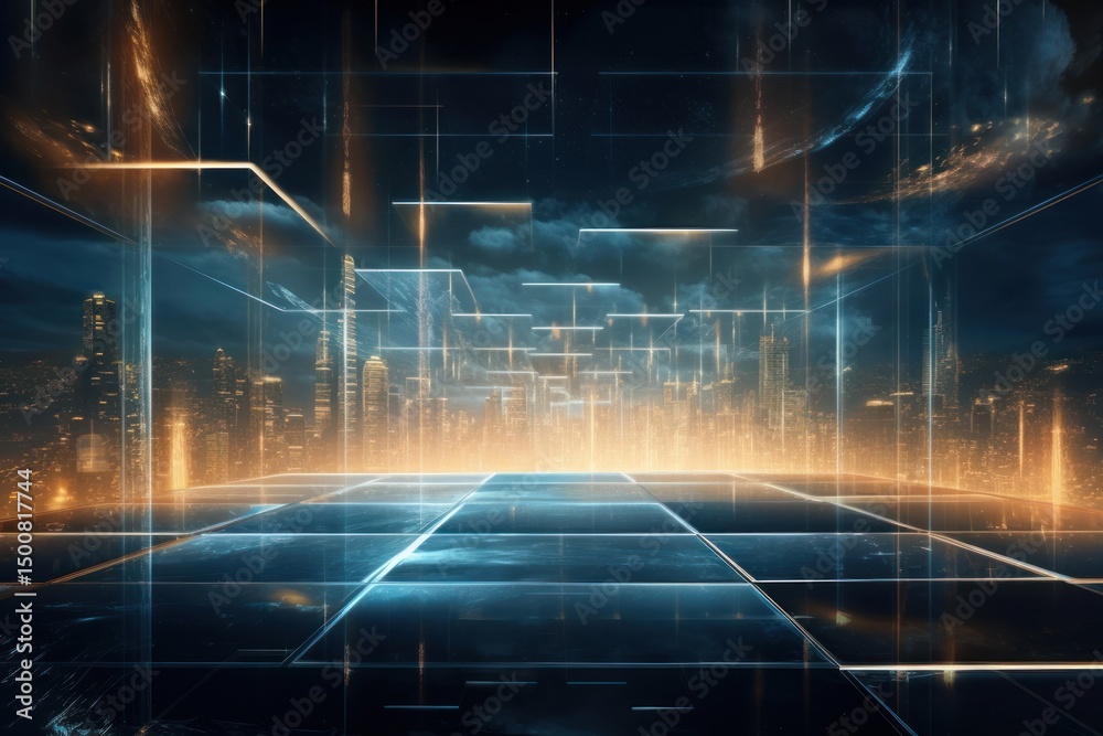 Canvas Prints tectnology backgrounds futuristic light.