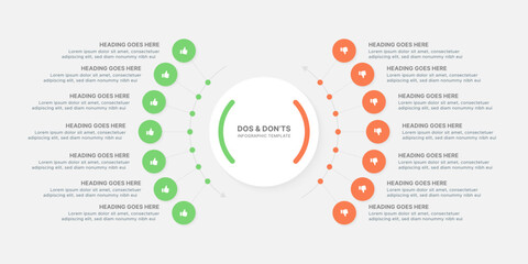 Dos and Don&rsquo;ts Comparison Infographic Design Template