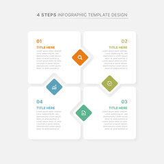 Business Infographic Design Template with 4 Options