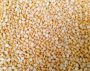 Uncooked Yellow Lentils top view