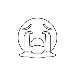 crying face cry sad emoji vector symbol sign icon illustration