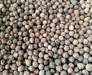 Whole Black pepper top view