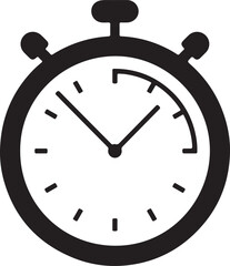 vector clock icon isloated on a white background